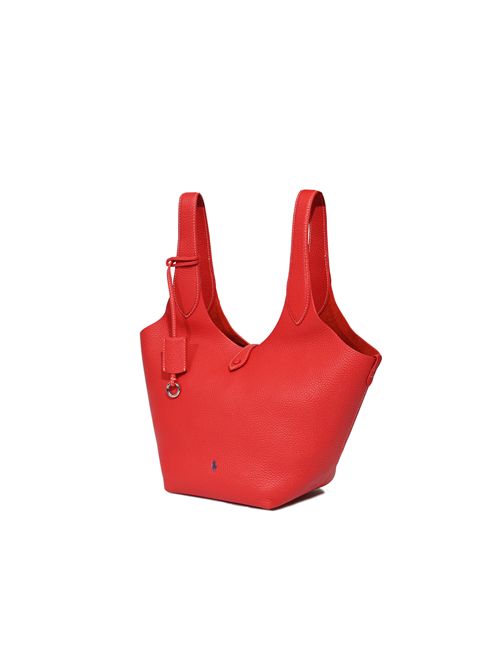 Borsa Tote in pelle con ricamo Polo Pony Red POLO RALPH LAUREN | 428938031013
